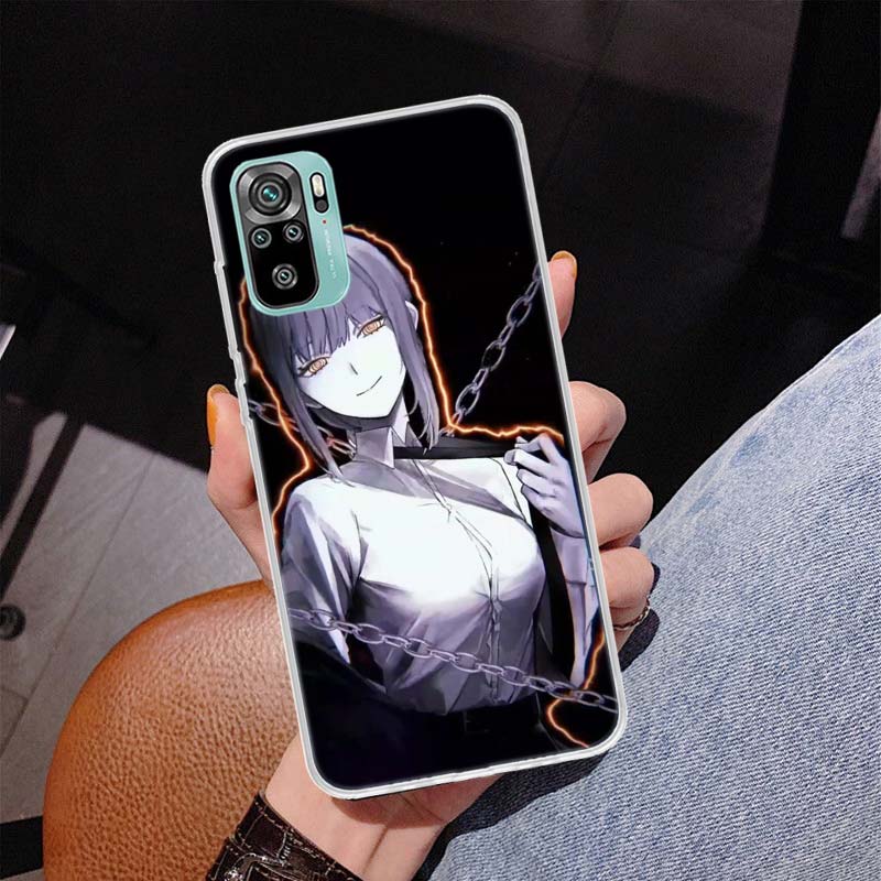 Чехол для телефона Chainsaw Man Makima Power Cover для Xiaomi Redmi Note 10 Pro Max 10S 9 9S 9T 8 8T 11T 11S 11 5G 11E 7 6 5 4X Coque Ca
