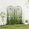 Rankgitter Metal 2 Piece Set For Inserting Rust Free Plant Support With Bird Design For Climbing Plants 50x120 Cm Black