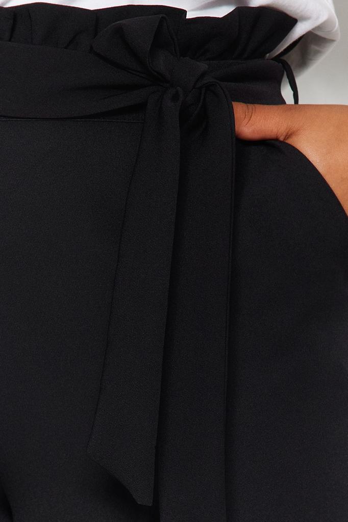 Женские черные тканые шорты размера «морковь» Finike больших размеров и бермуды