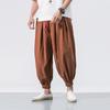 Summer New Men's Bloomers Loose Cotton and Linen Leggings Harlan Trousers