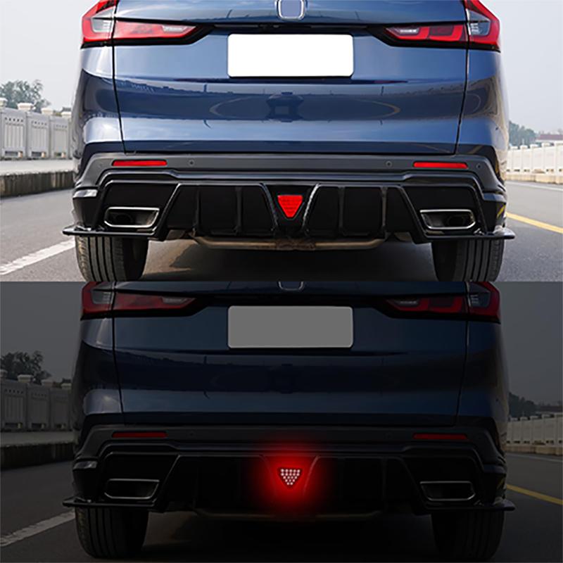 Для Honda CR-V CRV Hybrid 2023-2025 Задний диффузор бампера со светодиодной подсветкой, Задний спойлер-губа, Защита днища, Элемент стайлинга