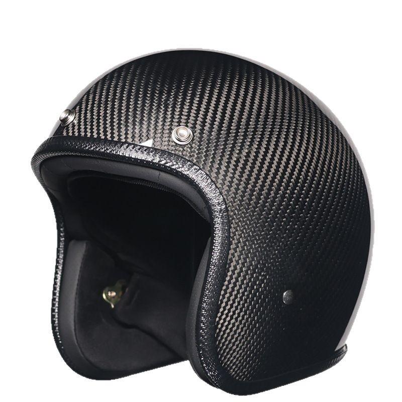 Cross-border dedicated carbon fiber helmet battery electric vehicle helmet half helmet retro helmet outdoor cycling helmet men and women riding