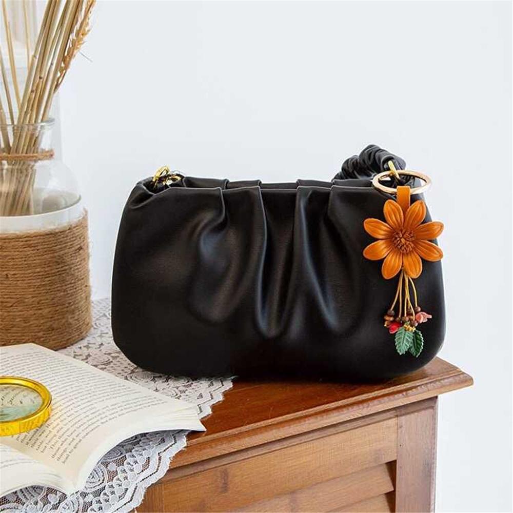 Креативный брелок для ключей в виде цветка из натуральной кожи, винтажное кольцо для ключей от машины и подвеска для сумки