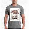 Wombat In Bed TShirt Summer Casual Cotton Tee Oversized Streetwear Tops Vintage Graphic Print Loose Fit Short Sleeve