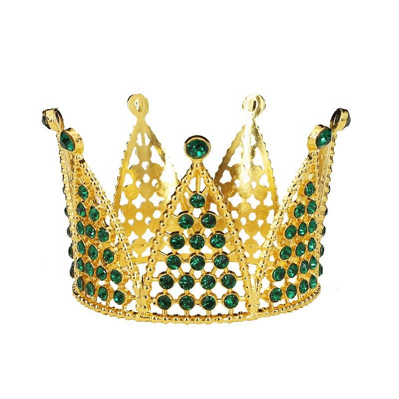 Корона для вечеринки, дня рождения, выпечки, украшения, шоу, детские аксессуары для волос, свадебные аксессуары, круглая тиара, сплав, стразы, корона