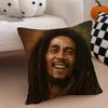 Legendary Jamaican Singer BBob MMarley Cushion Cover Throw Pillow Cover Hidden Button Durable Polyester Chair Cushion