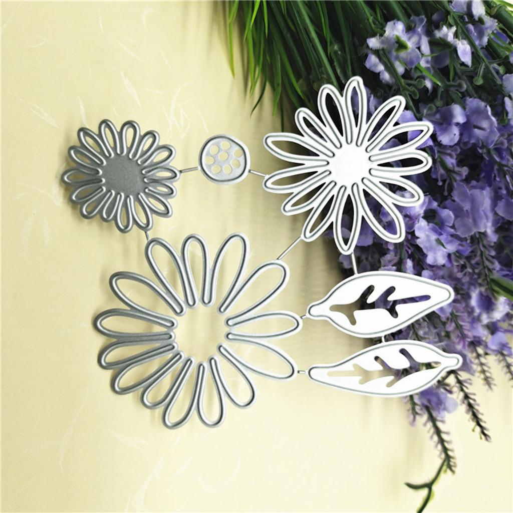 Flower and Leaves Cutting Dies Embossing Die Cuts Templates for Card Making Scrapbooking DIY Papercraft Album Crafts
