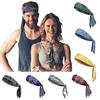 Moisture Wicking Tie Back Headbands Cotton Running Headbands Fashion Sweatband  Sports
