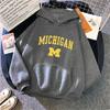Fashion Michigan University Unisex Hoodies Hip Hop Fleece WoUnisex Casual Pullover Unisex Streetwear Harajuku Male Hoody Clothes