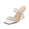 Woman's Shoes Bling Show Sandals Rhinestone Shoes Stiletto Square Toe Shoes B87 Series 9cm Heel LFD