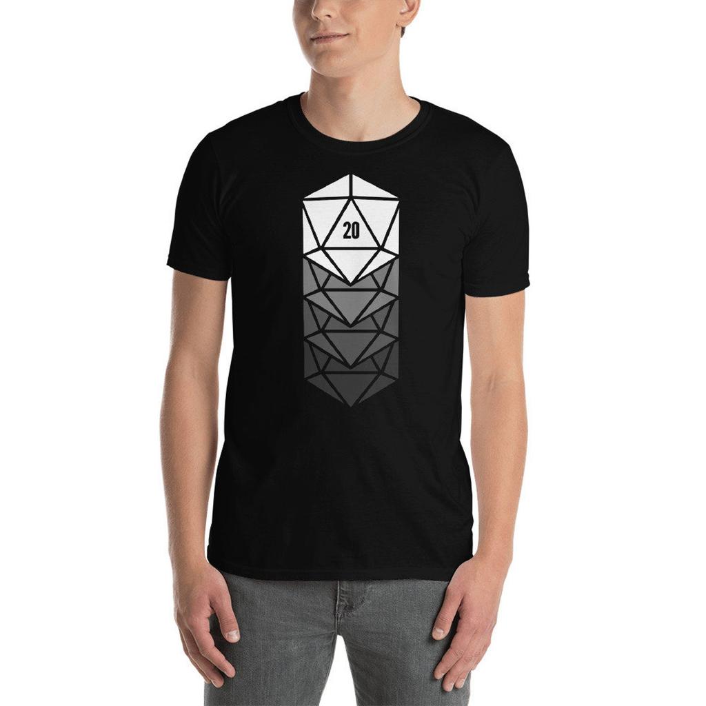 Roleplaying Game 20-Sided Dice T-Shirt / Polyhedral Dice Gift For Game Masters - "Fading Dice"