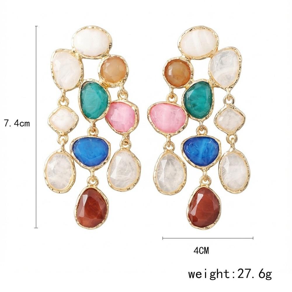 Multicolor Resin Stone Dangle Earrings Bohemian-style Women's Earring Women