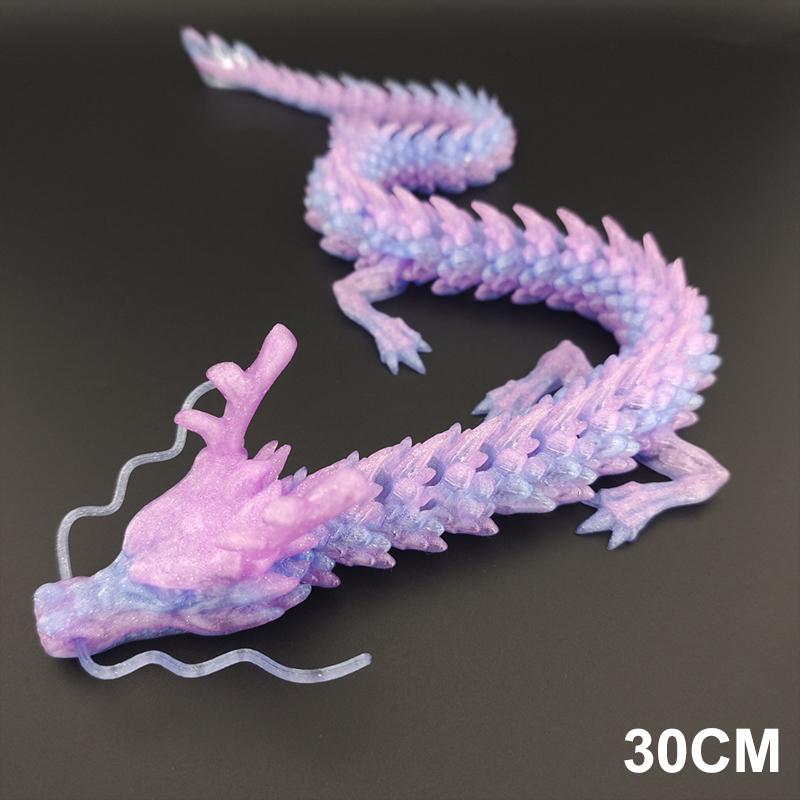 30 см 3D-печатный дракон-самоцвет Хрустальный Игрушка Вращающийся Сочлененный Дракон Подарок Для Детей С СДВГ Идеально Для Дней Рождения Подарок