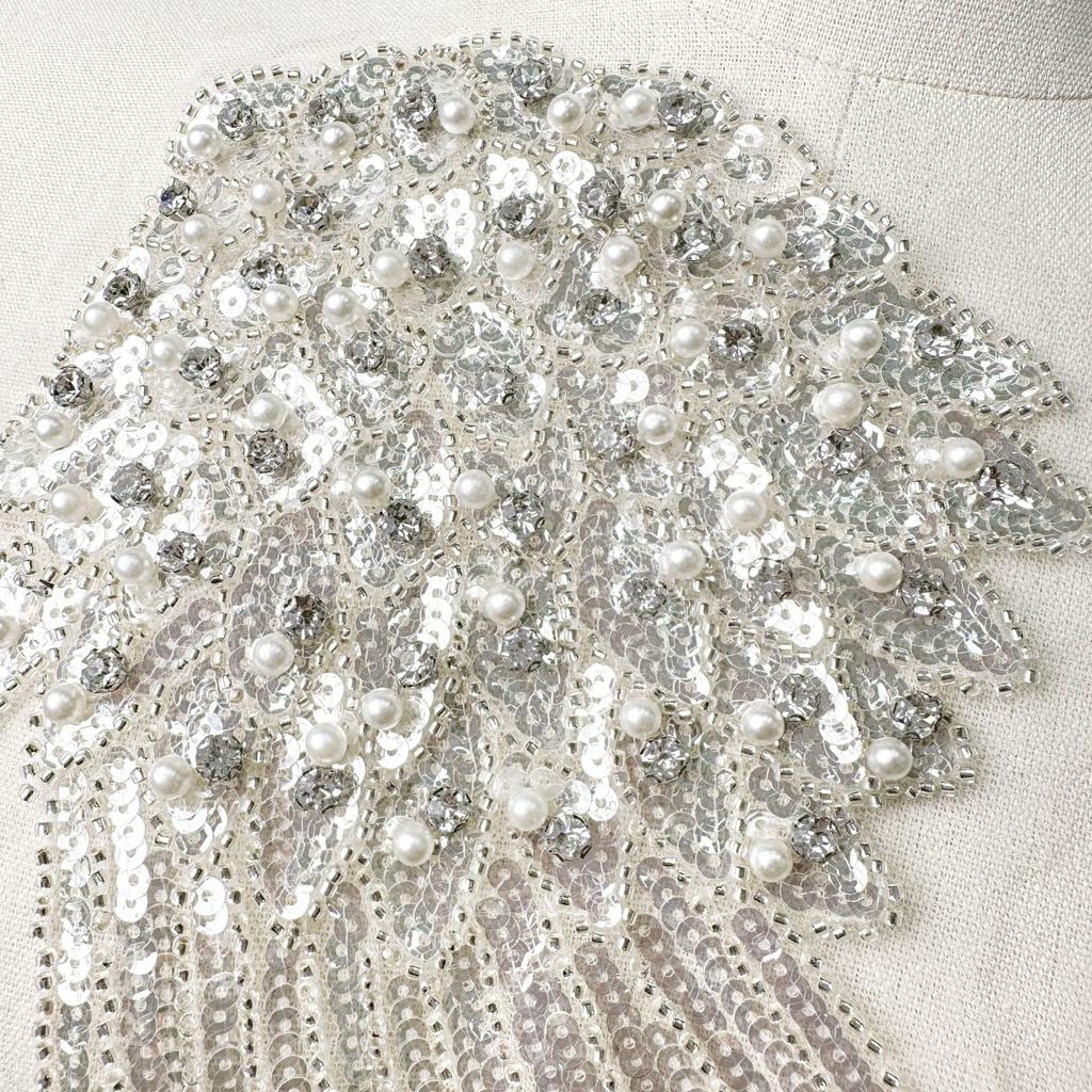 Фата Свадебное платье Корсажное платье Воротник Кружево Аксессуары Тяжелая промышленность Пайетки Ручная работа Бусины Xiaomi Алмазные крылья Перьевая аппликация