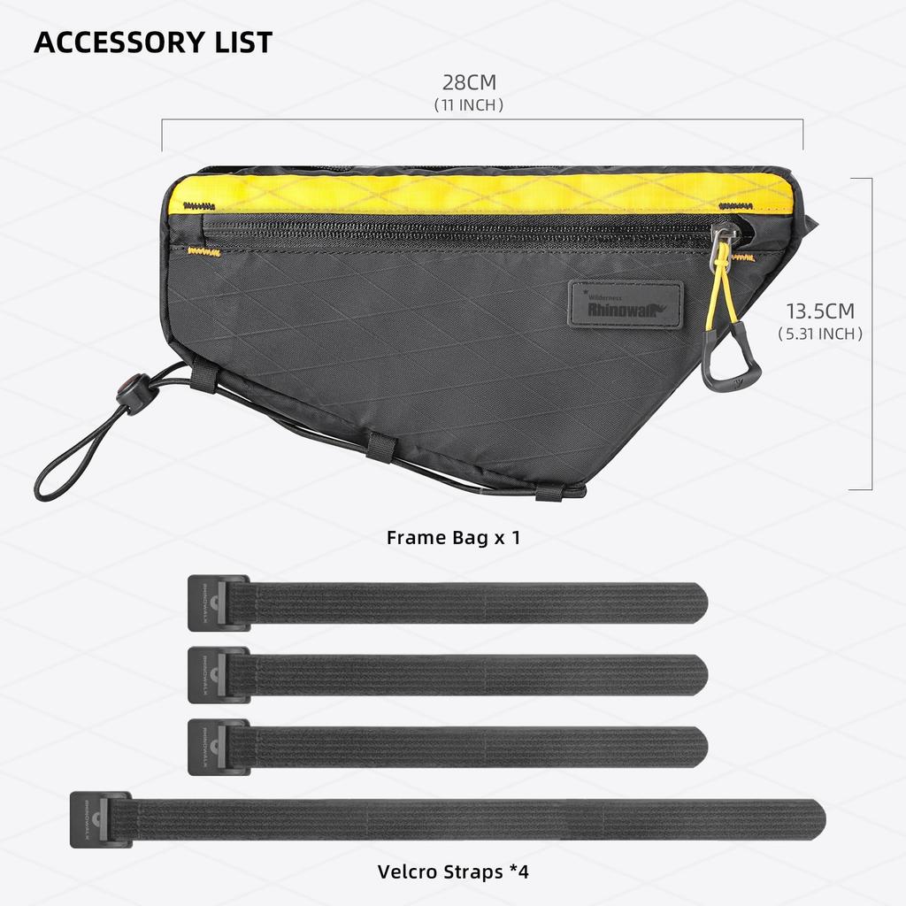 Rhinowalk Bicycle Frame Bag, Waterproof Triangle Bag, 1.8L, Professional Bicycle Accessory (M)