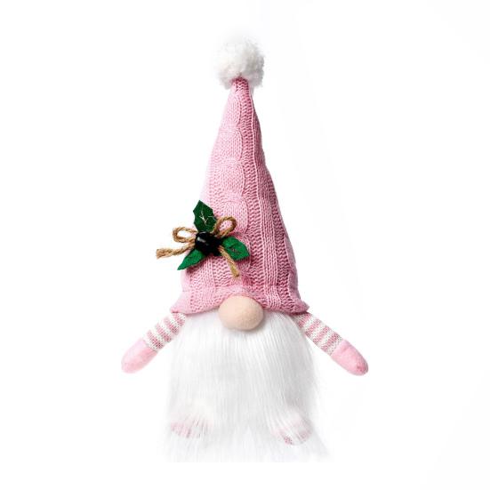 Lighted Christmas Gnome Small Light Up Plush Santa Elf with Knitted Hat Stuffed Swedish Tomte Toy for Winter Tabletop Fireplace Decor