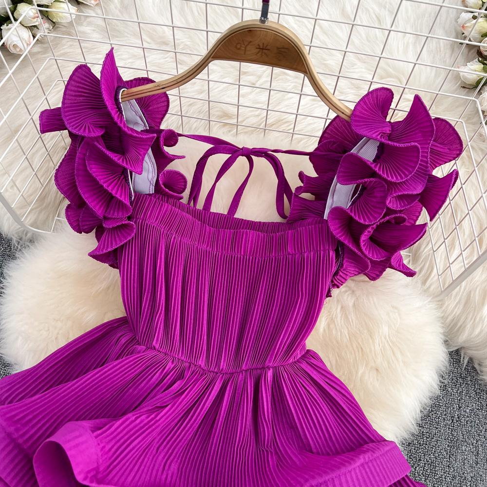 RUGOD Летний новый стиль, универсальная пресс-плиссированная шифоновая рубашка с завязками на талии и листьями лотоса, женский короткий топ в иностранном стиле