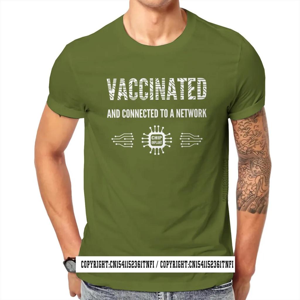Футболка Connected Network Survived And Vaccinated, винтажная мужская футболка в стиле гранж размера плюс с круглым вырезом, топ в стиле Харадзюку, уличная одежда унисекс