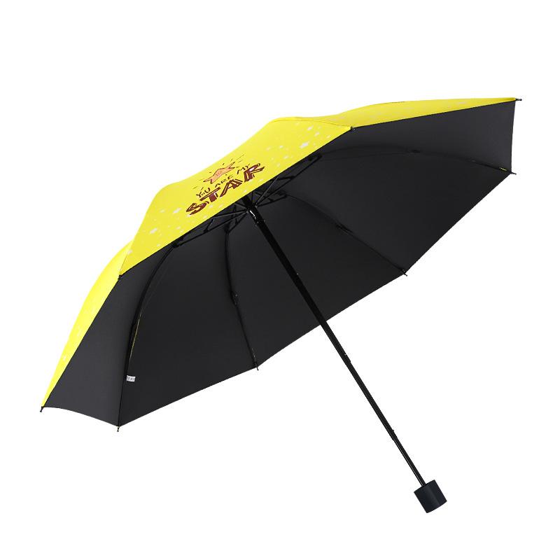 Cartoon small fresh sun umbrella weather and rain vinyl umbrella sun protection UV protection