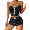 Women Cute Camisole Top And Shorts Pajamas