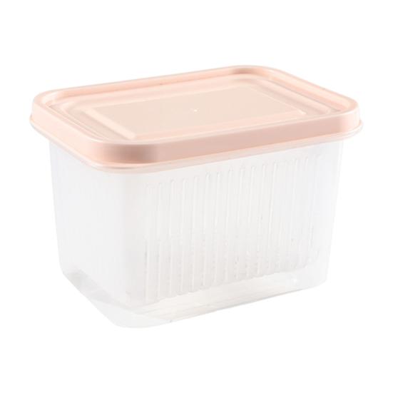 Fridge Organizer BPA-Free with Lid Draining Basket Clear Fruit Vegetable Storage Container Refrigerator Supply