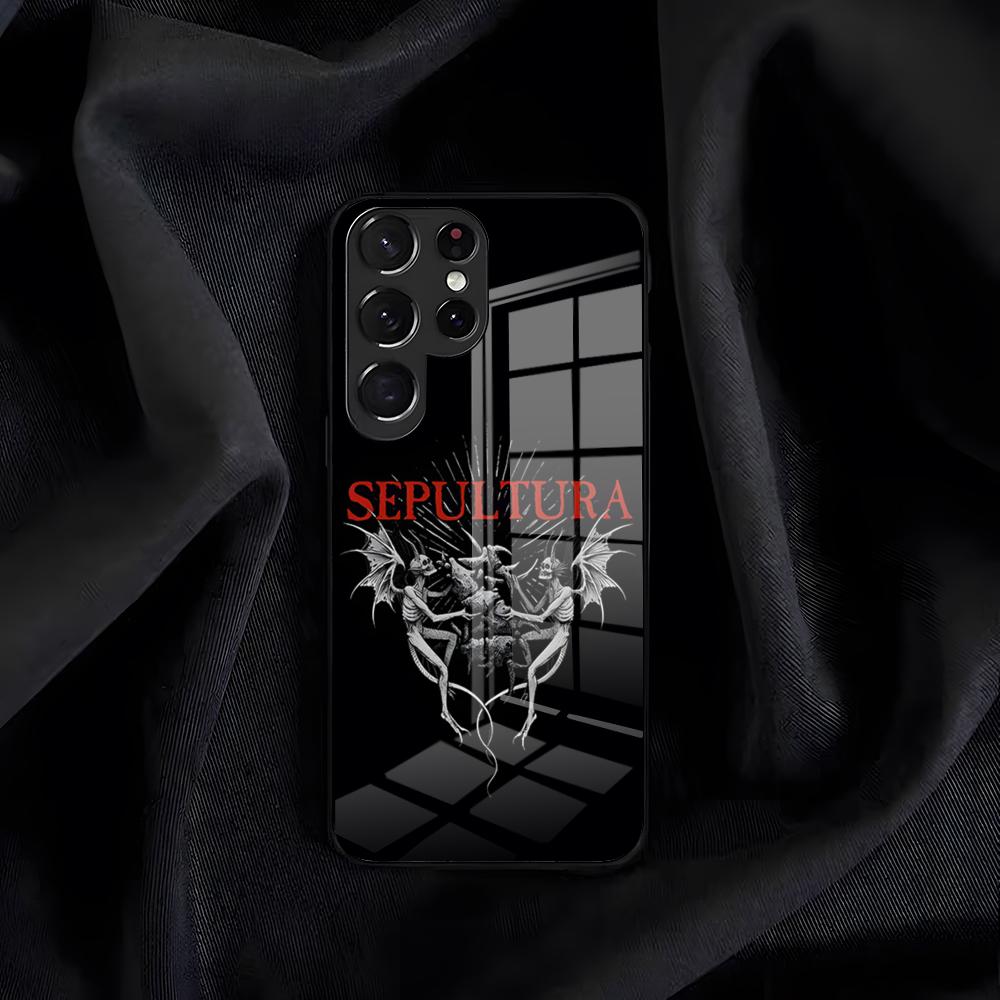 Чехол для телефона Sepultura Для Samsung S26 S25 Edge S24 S23 S22 S21 S20 Ultra Plus FE Стеклянная крышка