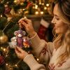 Acrylic Goat Pendant Shining Christmas Tree Ornament New Goat Hanging Ornament Set  Bag Charms