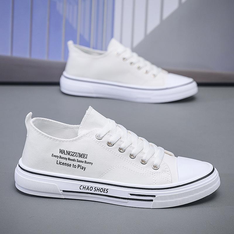 2025 осень новые мужские парусиновые туфли в гонконгском стиле дышащие мужские туфли модные универсальные трендовые повседневные туфли в студенческом стиле