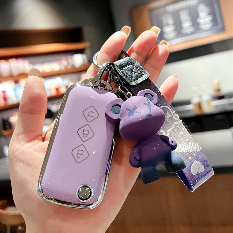 AABHG1 For Wuling Capgemini 2020 Chevrolet Aveo Trax Groove Captiva 2024 2025 TPU Car Key Case Cover Fob Auto Interior Key Protection