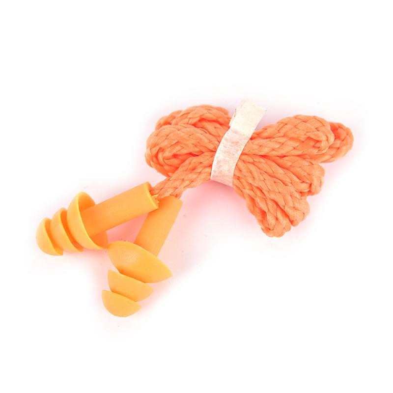 1шт мягкие силиконовые беруши с проводом многоразовые беруши для защиты органов слуха