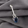 London Blue Topaz Pendant, 925 Solid Sterling Silver Gemstone Jewelry, Handmade Pendant, Gift For Her