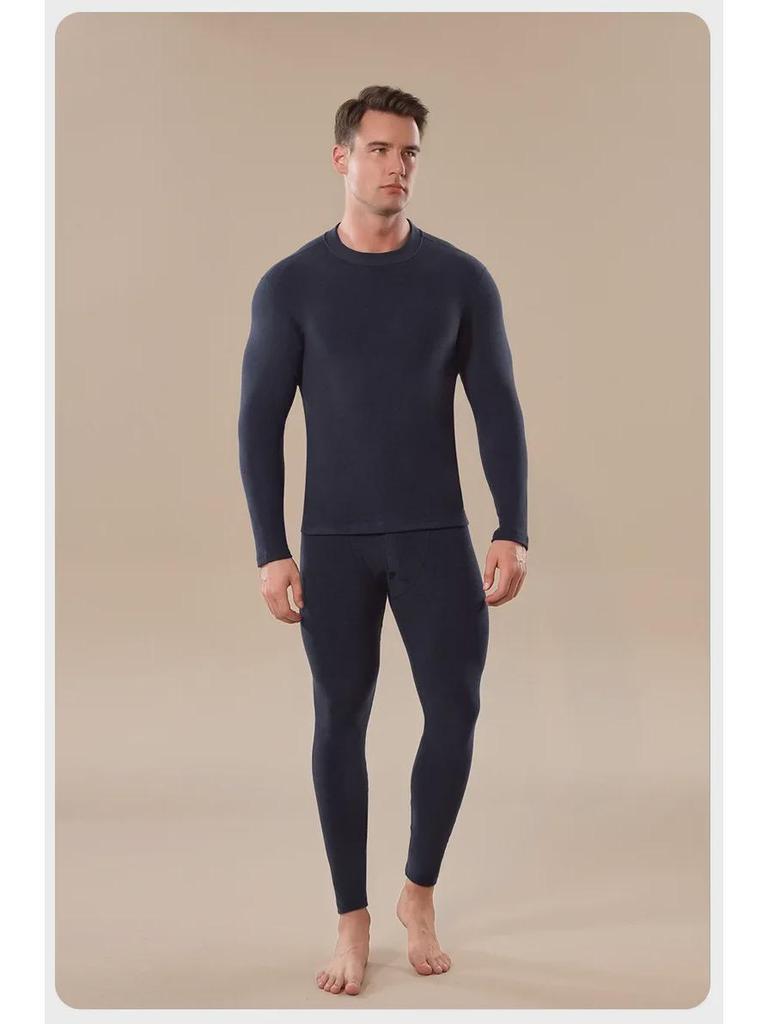 Мужской комплект термобелья из немецкого бархата — утепленный для осени/зимы с увлажняющей гиалуроновой кислотой, в комплект входит верх и низ.