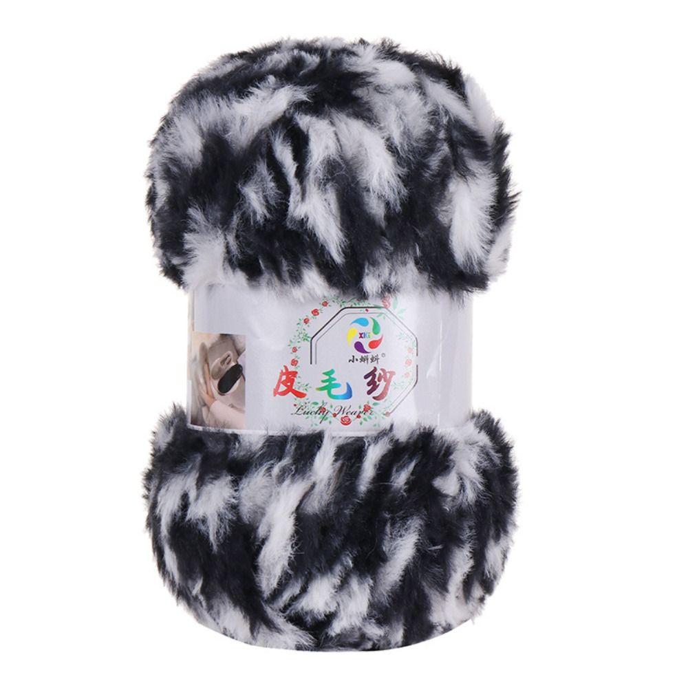 Пушистая пряжа из искусственного меха норки Мягкая плюшевая пряжа Нить из имитации норки Зимняя пряжа