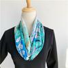 110*110 Cm Square Silk Scarf Women's Fashion Printed Small Neck Scarf Office Women's Hair Belt Folar Handkerchief Women's Handkerchief Shawl Scarf