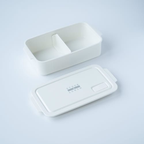 OSK Bento Box, Stock & Lunch, 650ml, White, Storage Container, Microwave-Safe with Lid, Easy-Sealing, Made in Japan, Dishwasher-Safe, STL-650
