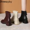 Autumn Winter Women Modern Ankle Boots Fashion Short Booties Ladies Concise Square Low Heels Shoes