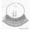 Vintage Zhongdongfeng Coin Drop Spike Exaggerated Temperament Necklace Earrings Women's Jewelry Set