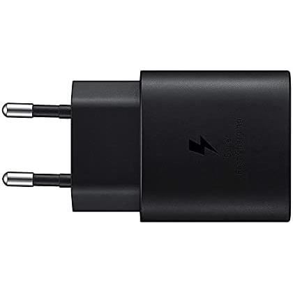 Chargeur secteur - 25W USB-C - Charge rapide - Compatible Samsung Galaxy - Noir