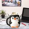 1pc Cute Penguin Ice Cream Pint Holder, Penguin Ice Pint Holder, Ice Cream Pint Containers, Reusable Ice Cream Containers, Popsicle Holders