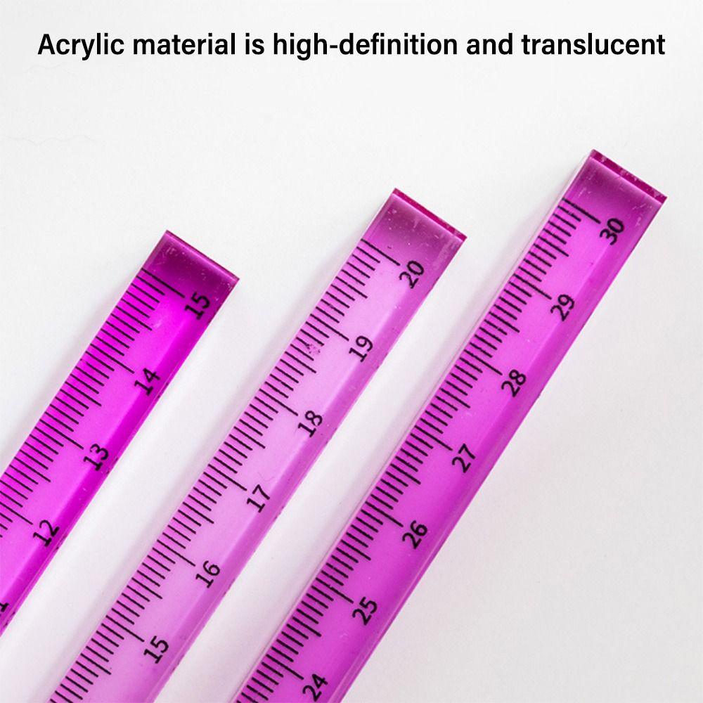 20CM Cube Ruler Transparent Scale Ruler High Quality Measurement Drawing Tool  Students Gift