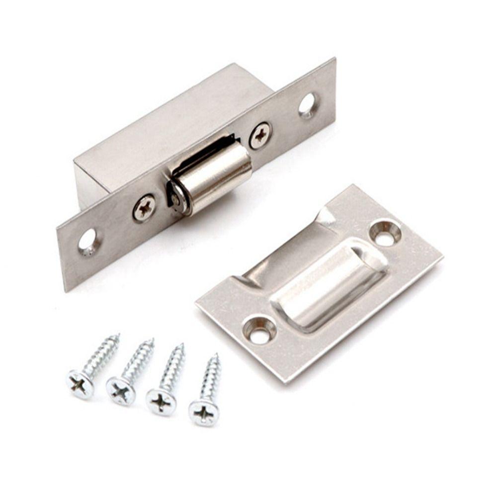 Stainless Steel Door Latches Hidden Cabinet Roller New Door Stops Cupboard Cabinet