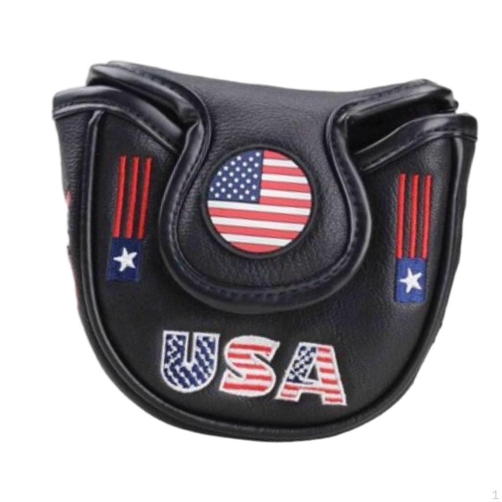 Golf Mallet Putter Head Cover Protective PU Leather