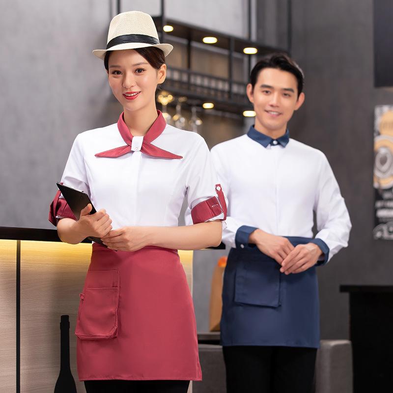 Workwear Cake Shop Hotel Restaurant Hotpot Waiter Work Clothes Female Catering Short Sleeve Professional