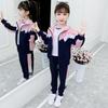 Spring Autumn Fashion Kids Girls Sports Suits Printed Two-piece Tracksuits