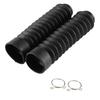 Keenso 1 Pair Front Fork Covers Gaiter Boots Fork Boots Rubber Soft Shock Dampening 205x42mm(Black)