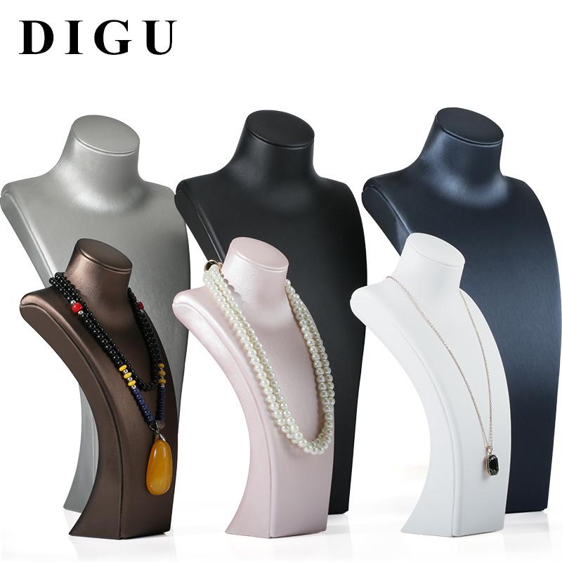 Blue Mannequin Neck Display Stand for Jewelry and Pendant Storage