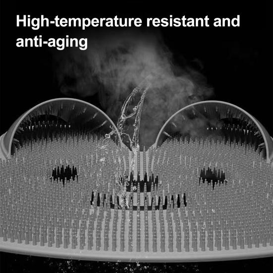 Rabbit Bathroom Shower Anti Slip Mat Foot Scrubber Back Scrubber Circular Massage Mat Silicone Foot Mat