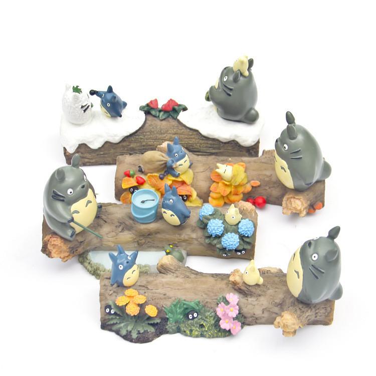 Totoro Four Seasons Scene Model Resin Craft For Home Decor