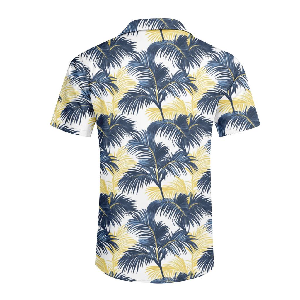 Мужская повседневная свободная рубашка с короткими рукавами, модная рубашка с принтом, топ