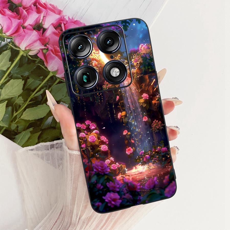 For Motorola Signature 6.8'' Case Cute Cat Cartoons Pattern Soft Silicone TPU Funda For MotoX70 Air Pro Signature Back Covers